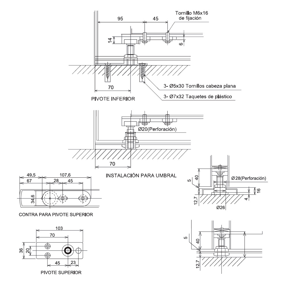 Bisagra Aérea Ryobi Perno Chico Mod 1002 - Image 3