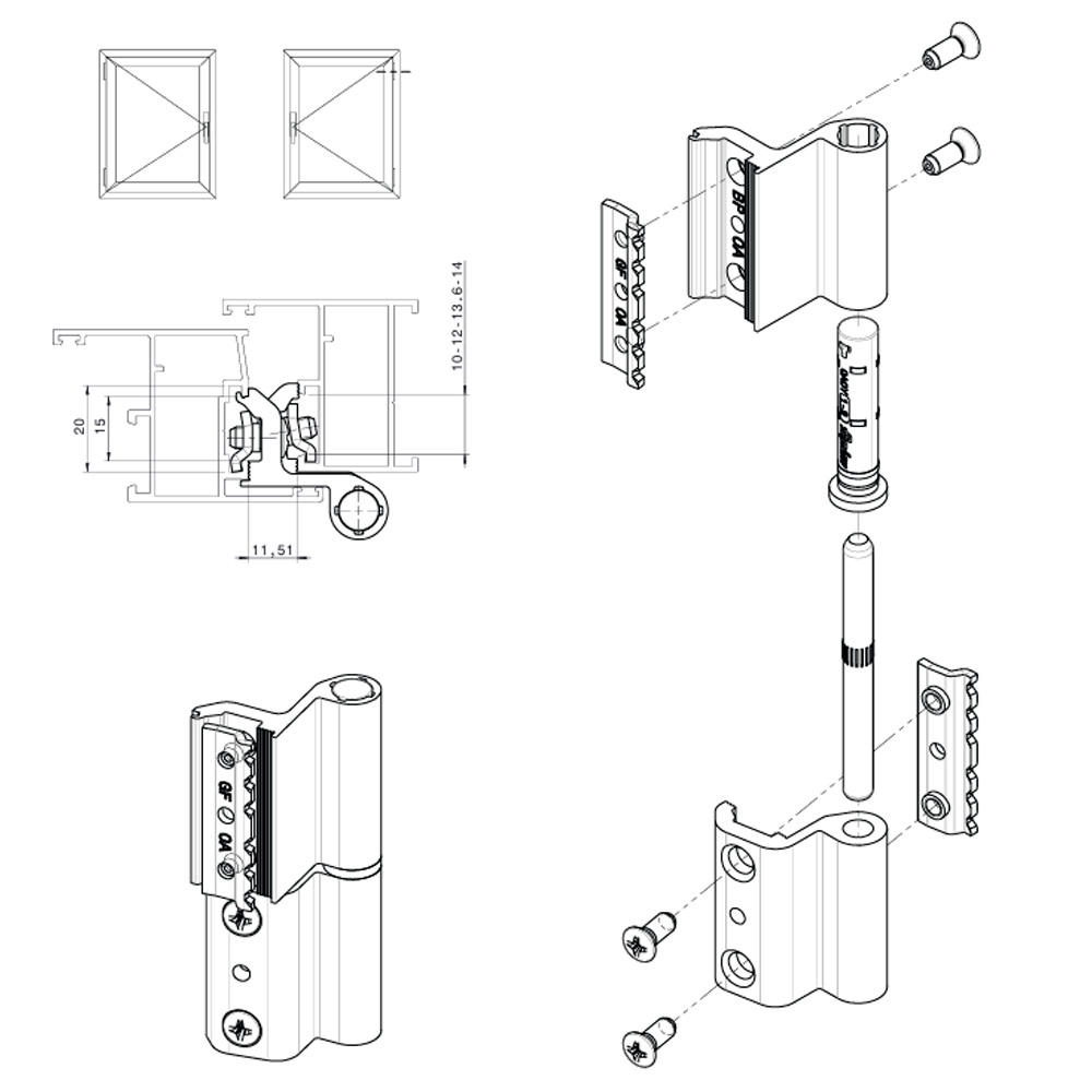 Bisagra Fapim S45 Dos Palas - Image 2