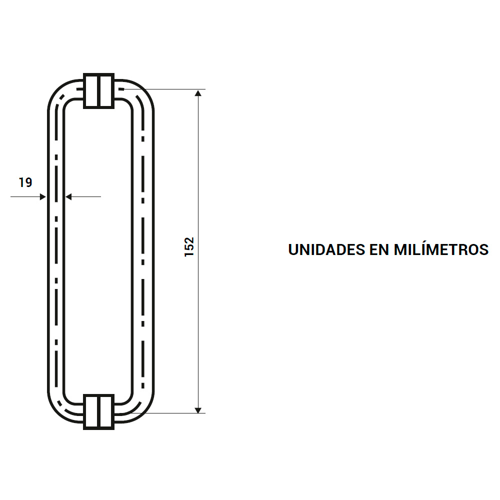 Jaladera Tipo "C" 19 x 170 Dawh - Image 2