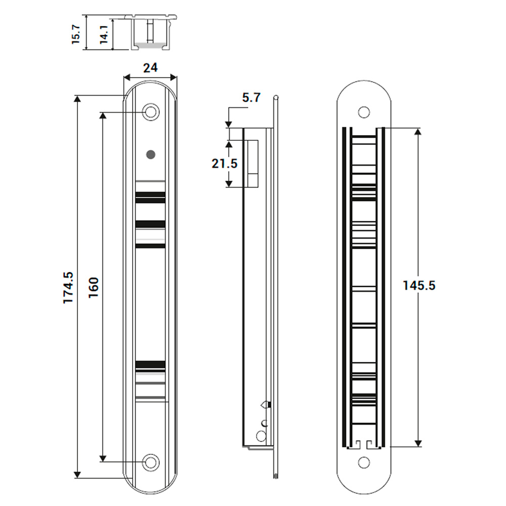 Jaladera de Embutir Para Ventana Dawh - Image 2