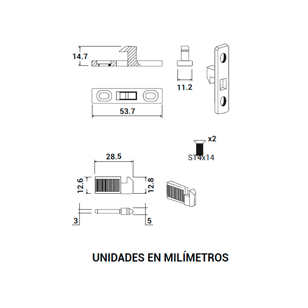 Jaladera de Embutir Para Ventana Dawh - Image 3