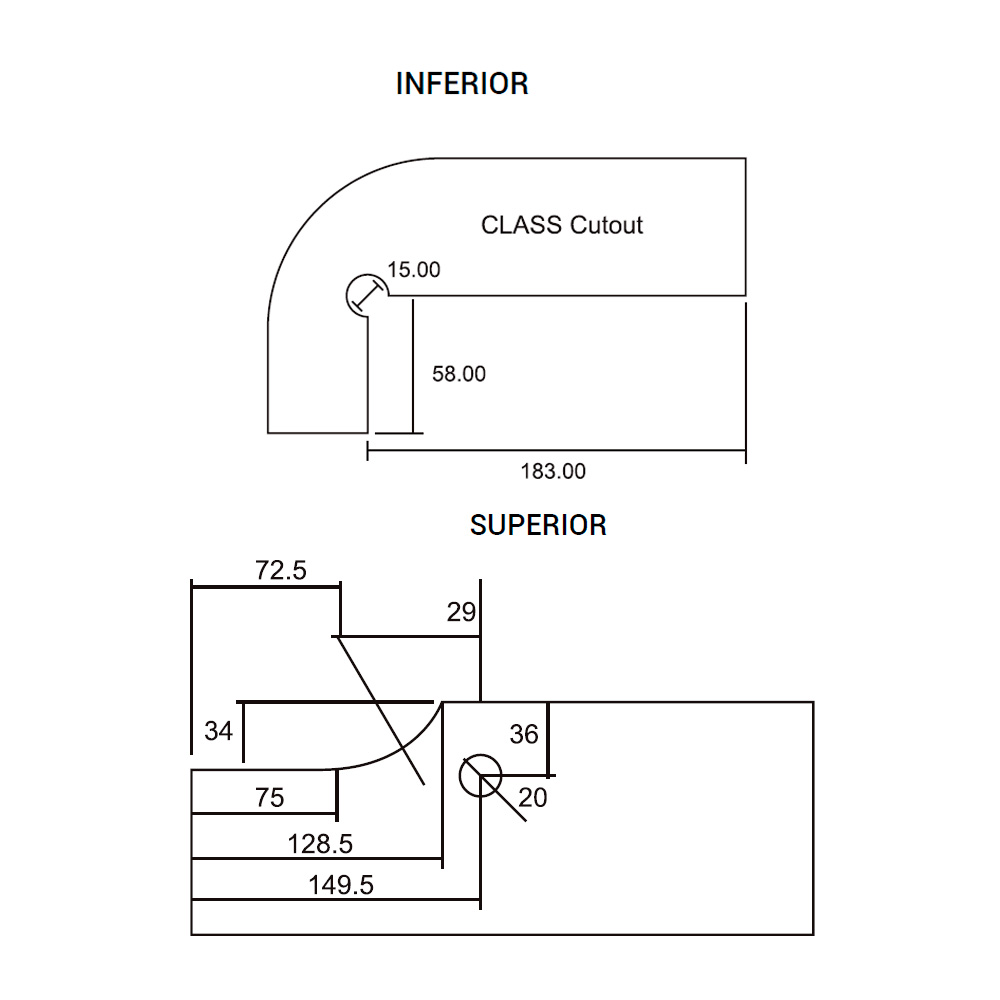 Kit de Herraje Inferior Hidráulico 90° Con Tope Dawh - Image 2