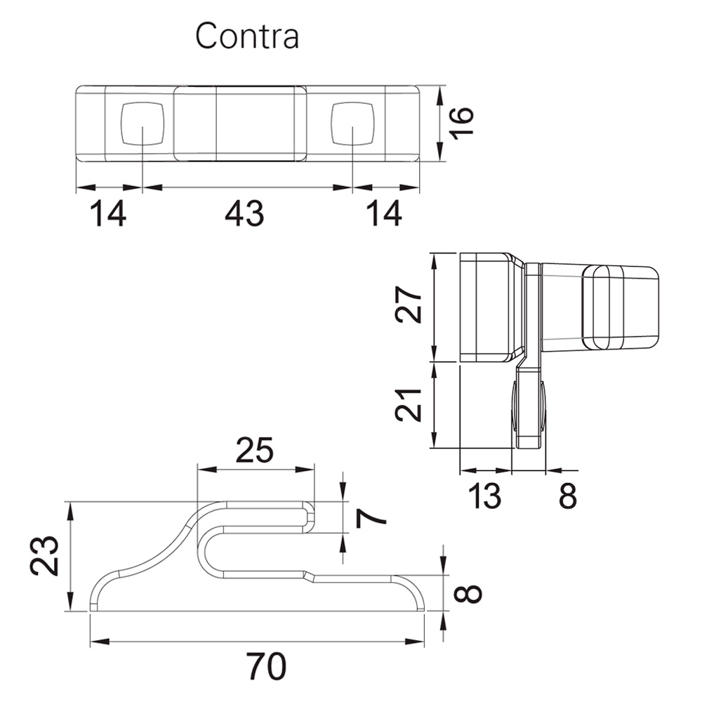 Jaladera Universal P/Ventana de Proyección - Imagen 3