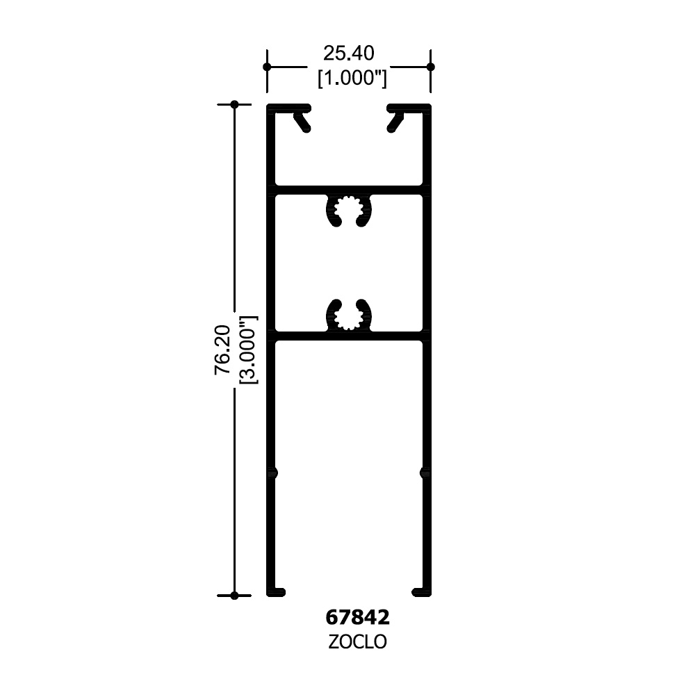 Zoclo Puerta 3" 6.10 Mt